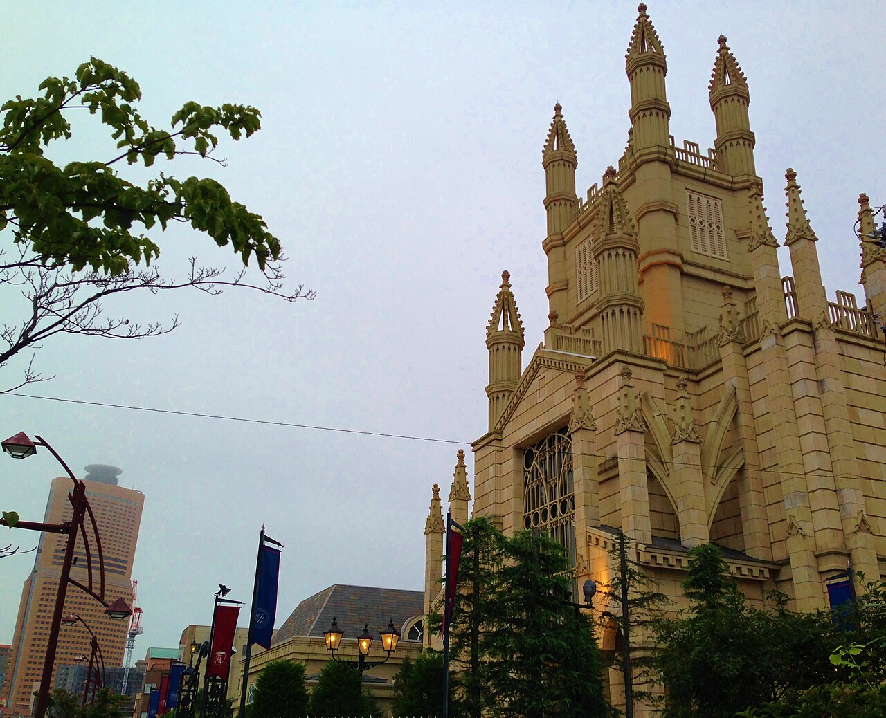 Act City with the rooftop wedding chapel visible