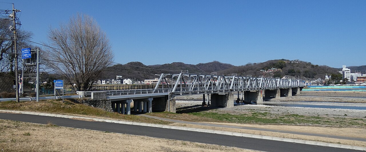 Watarase Bridge in winter