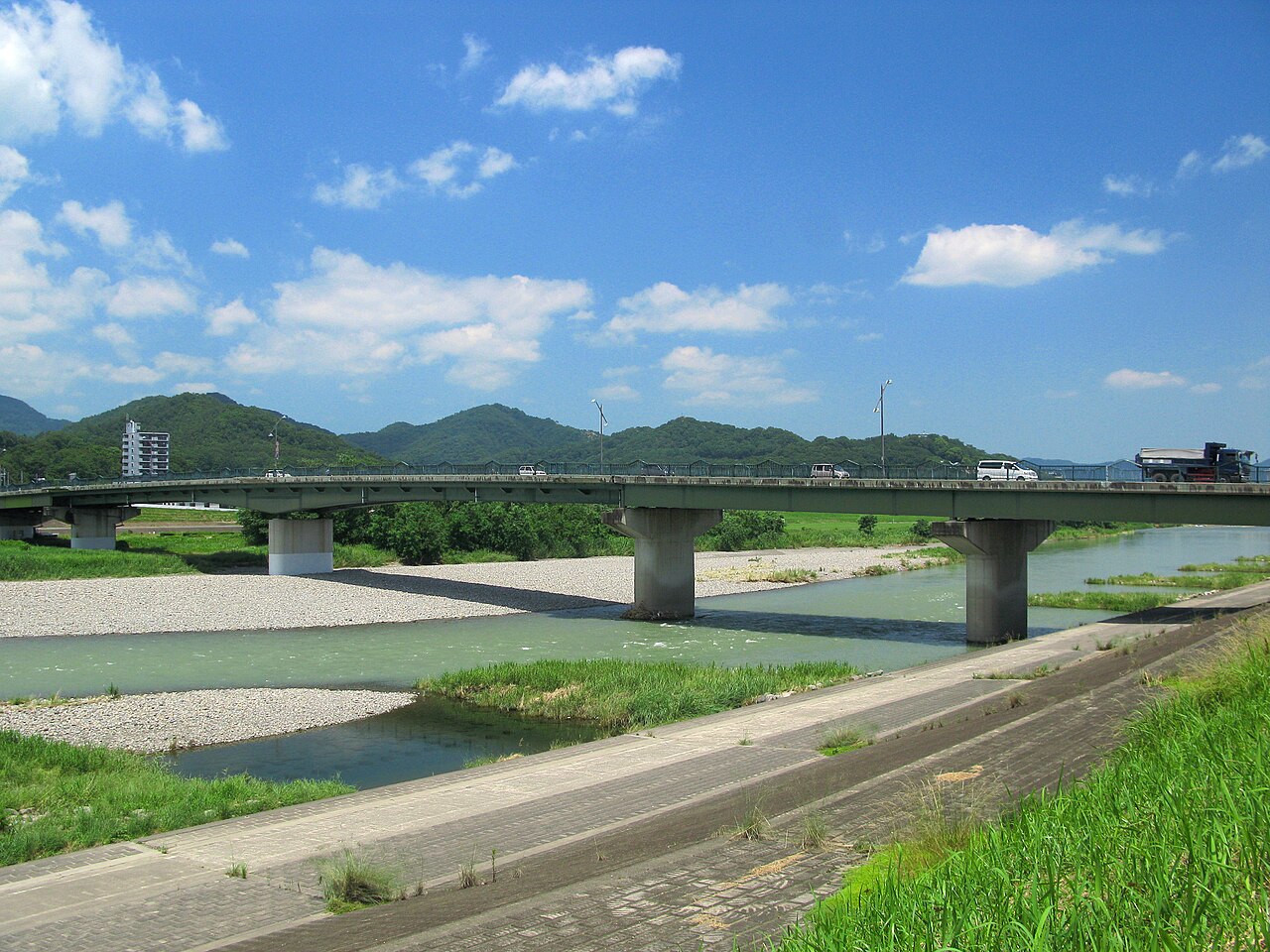 Midori Bridge over the Watarase River at Ashikaga