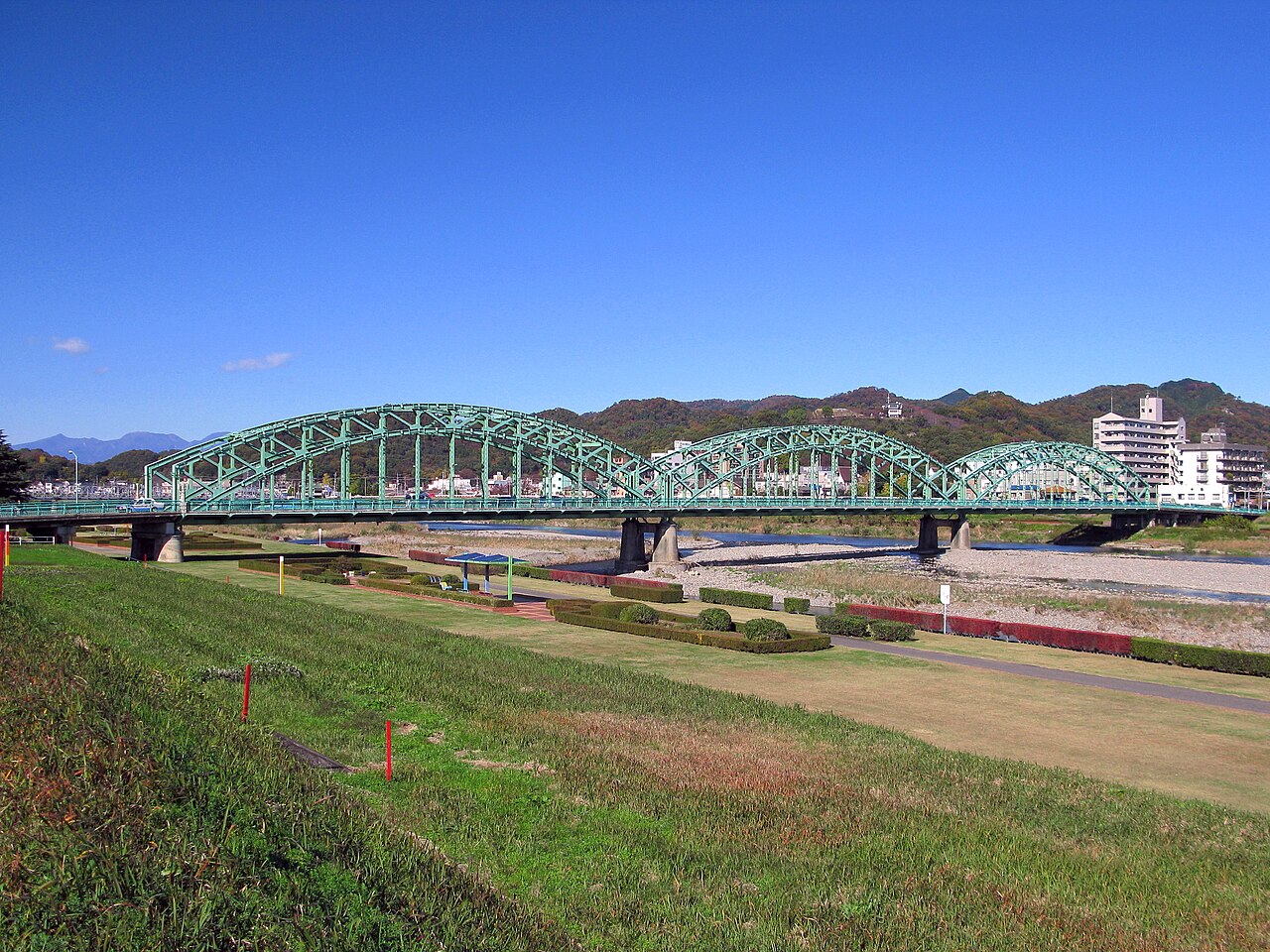 Naka Bridge over Watarase River in Ashikaga
