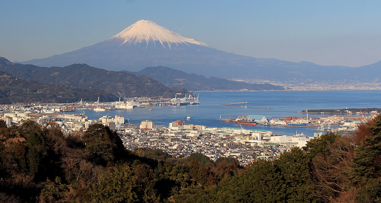 Mount Fuji and Port of Shimizu from Nihondaira