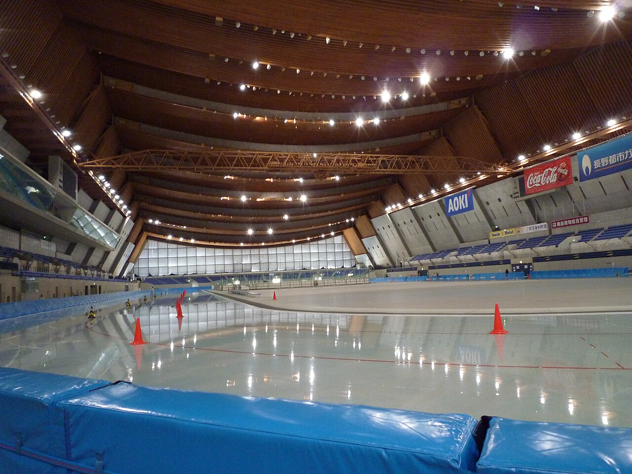 M-Wave ice skating oval interior during a training session