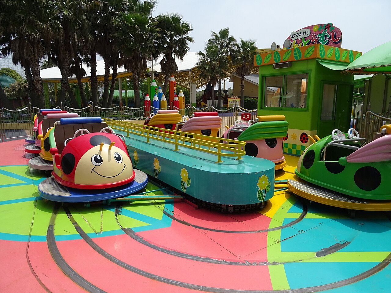 Ladybird family coaster at Nagashima Spa Land Kids Town area