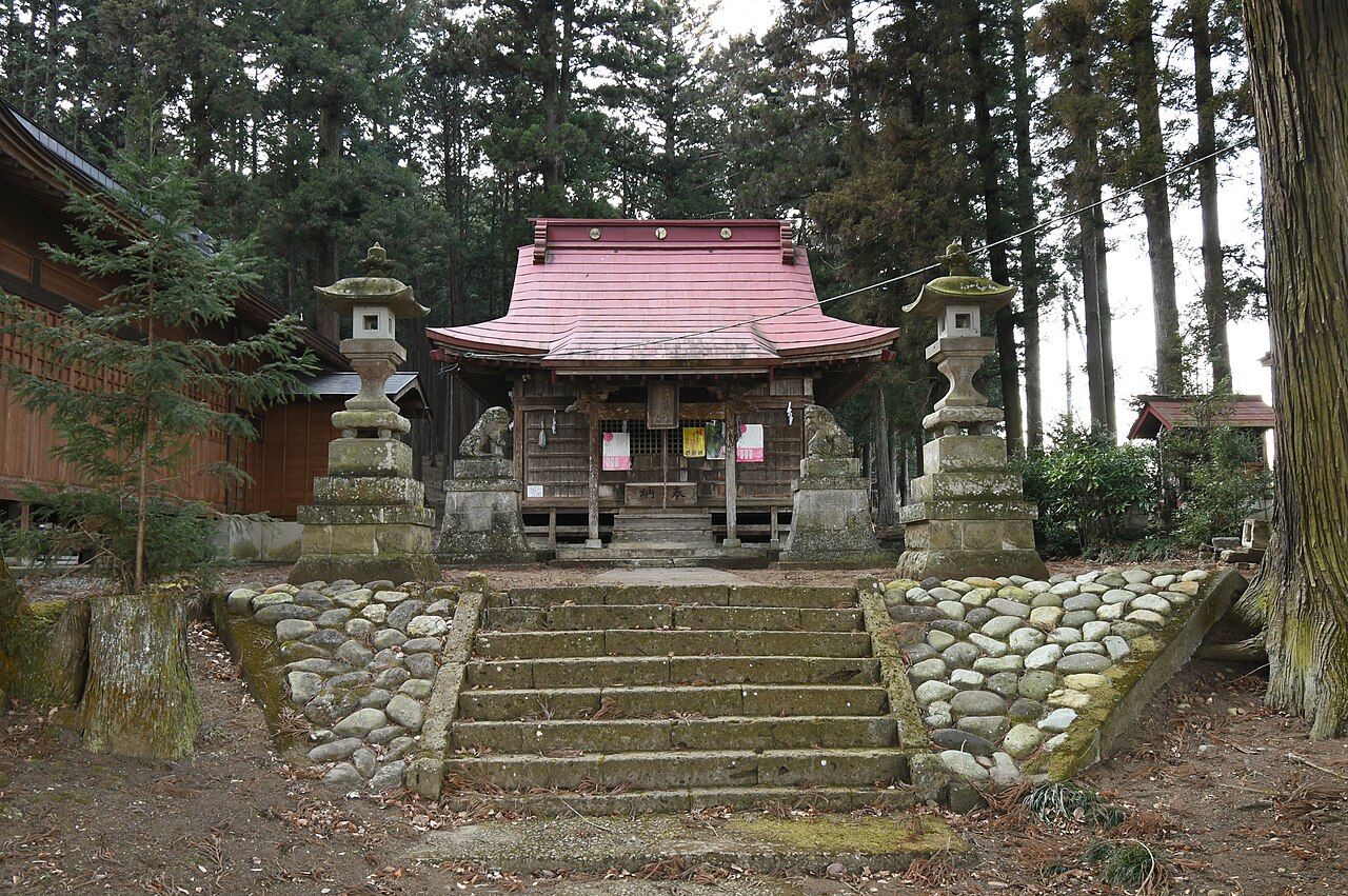 Miwa Shrine haiden prayer hall in Nakagawa Tochigi