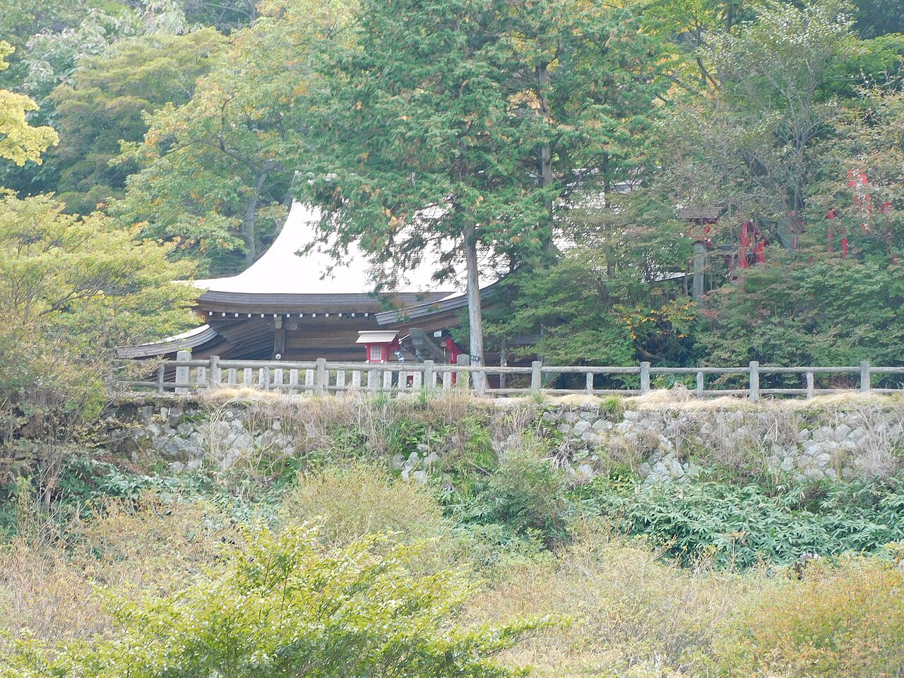Nasu Yuzen Shrine at the base of the Sessho-seki volcanic field