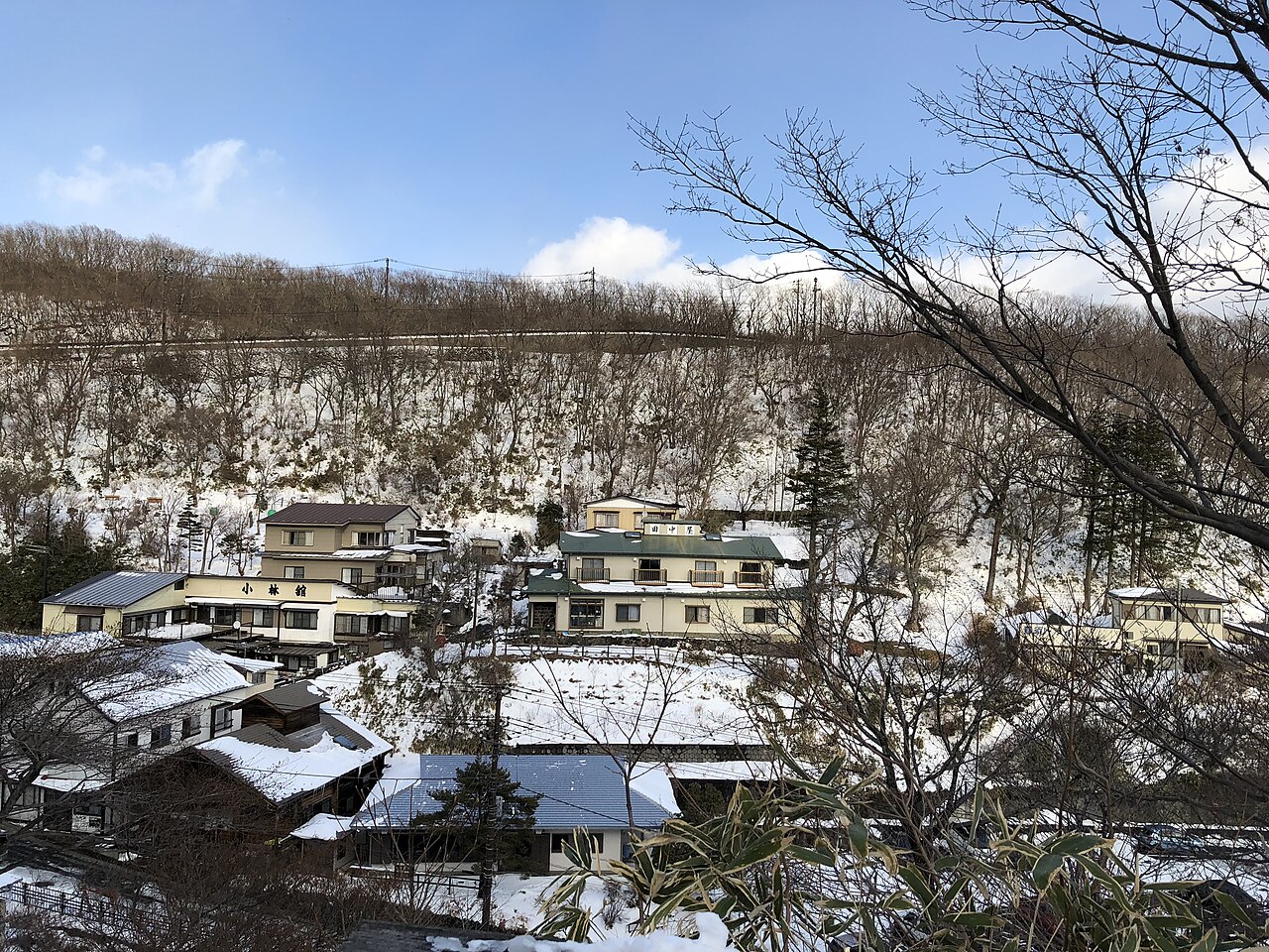 Nasu Yumoto hot spring village with traditional wooden bath houses