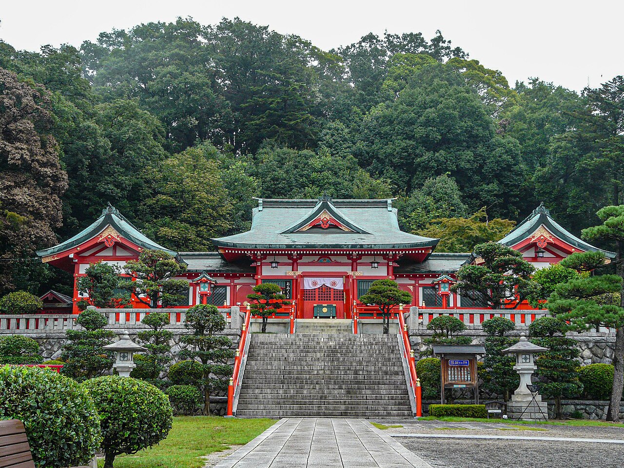 Orihime Shrine worship hall and main sanctuary