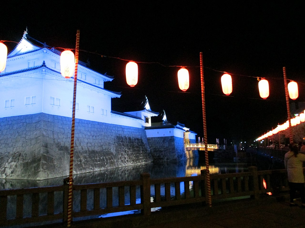 Sunpu Castle during Shizuoka Matsuri with cherry blossoms and festival crowds