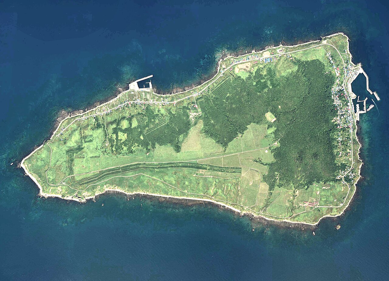 Yagishiri Island aerial view